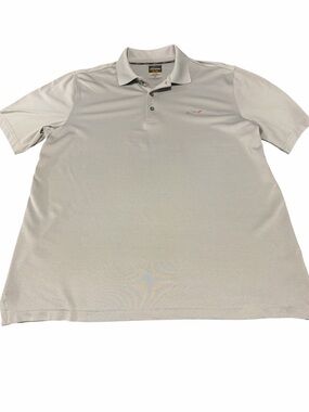 Greg Norman Play Dry Men's Golf Polo Gray Shark Logo M